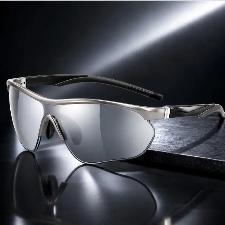 Women's Rimless 1-Piece Sport Sunglasses - Silver Frame, Mirror UV400 Anti-Glare Lenses, Multiple Options for Cycling, Skiing Outdoor Eyewear