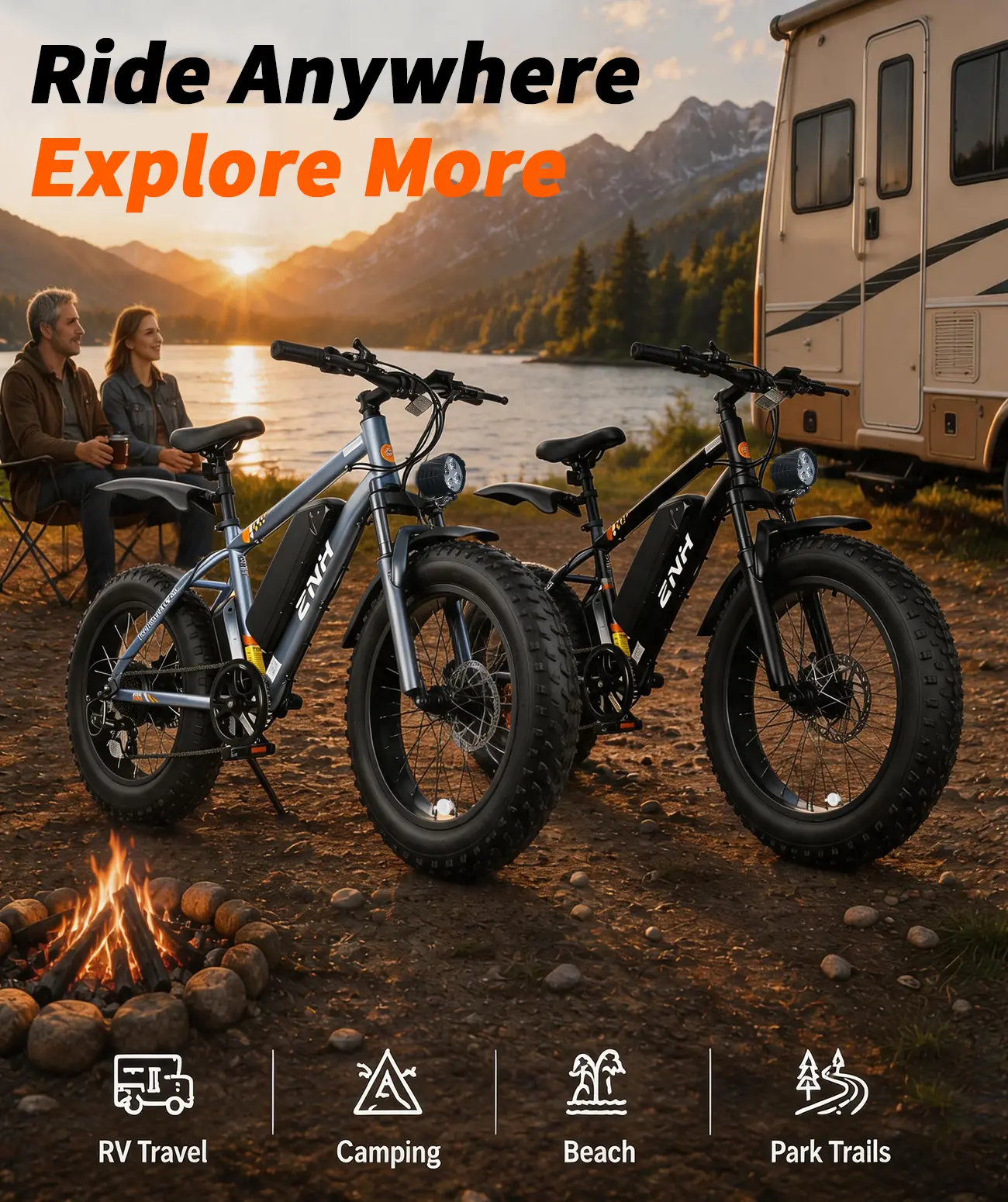 ZNH-21 Adult 750W Fat Tire Mountain Ebike, 1000W Peak Power Motor, 24" x 4.0" All-Terrain MTB, 48v 13ah Bat., Up to 80 mi Range, Shimano 7-Speed, Hydraulic Suspension, UL2849 Certified Coil Fork, Comfortable Bike Seat, Mtb Cycling