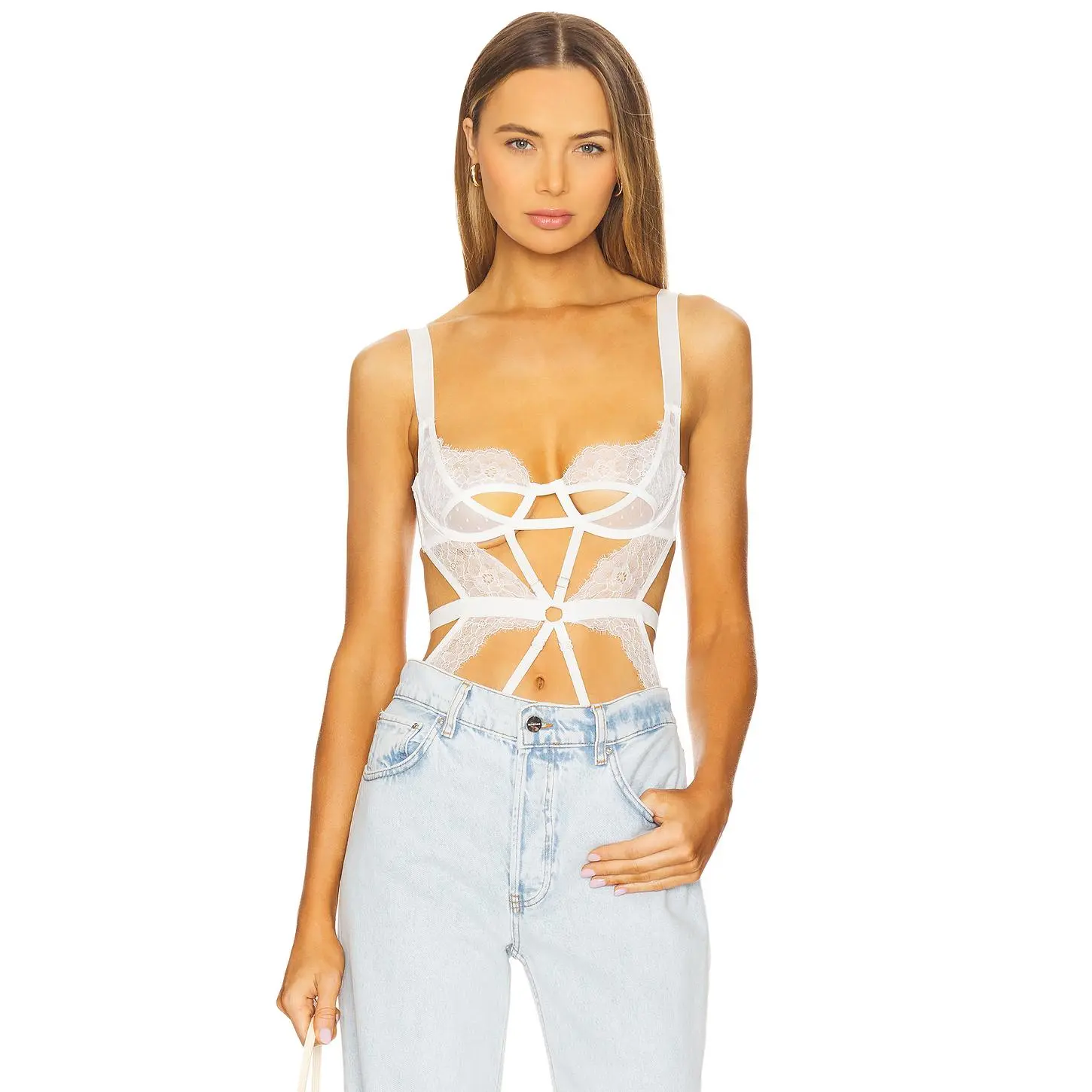 Thistle and Spire Minna Playsuit in Ivory