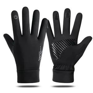 1 Pair Waterproof Touch Screen Gloves, Windproof Thermal Anti-slip Gloves for Cycling Running Hiking Driving Outdoor Sports