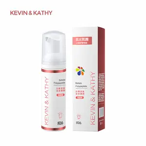 KEVIN&KATHY Betulo Polypeptide Pack of 2 Watermelon Flavor Foam Toothpaste Herbal Ingredients Deep Clean Stain Removal Fluoride-Free Travel-Friendly 60ml Natural Protection & Birch Extract