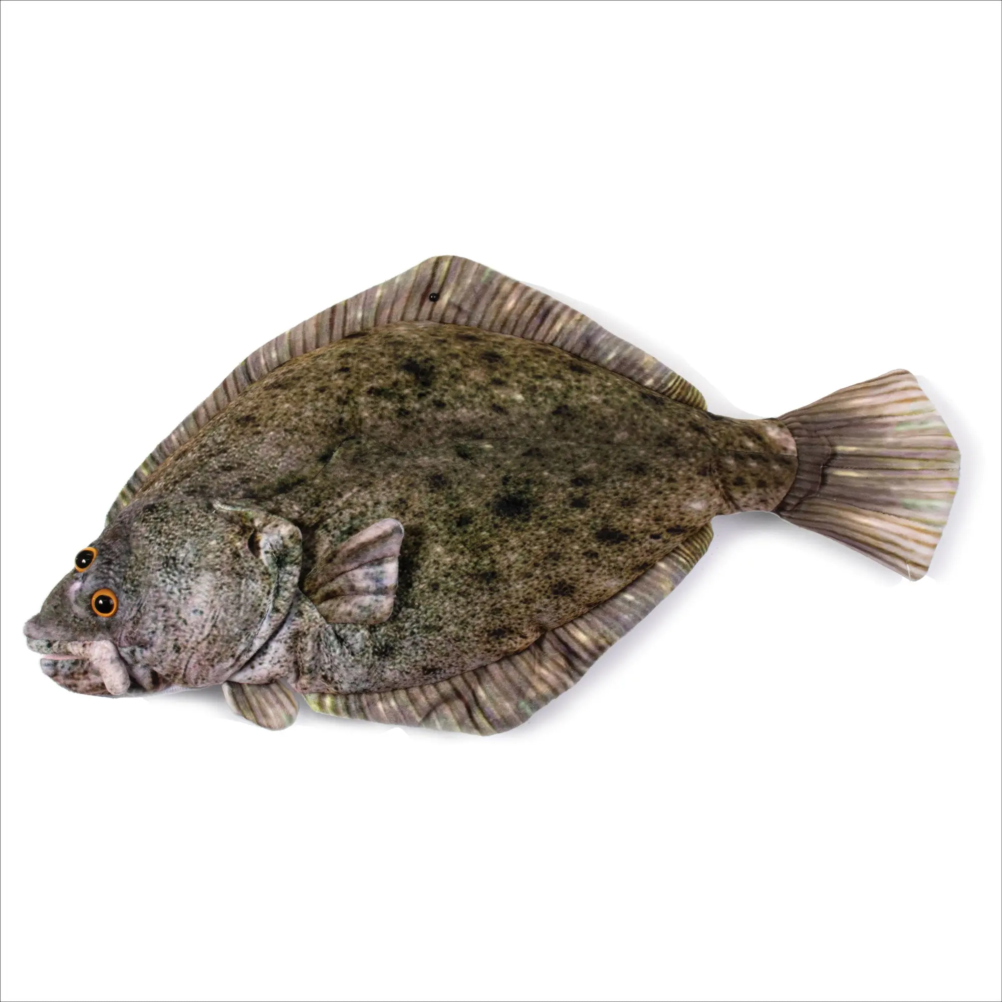Real Planet™ Brown Halibut Realistic Plush Stuffed Animal