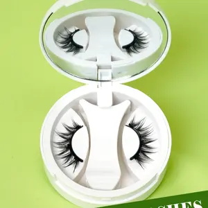 CC Curl Magnetic False Eyelashes Set with Professional Tweezers, Reusable No Glue, Natural Look, Perfect for Daily Wear, Work, Party, Cosmetic