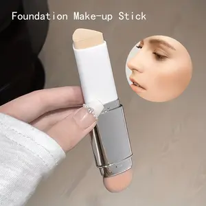 Natural-Finish Pore-Blurring, Powder-Free Foundation Stick with Applicator Brush