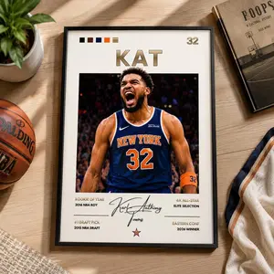 Karl-Anthony Towns Knicks Poster Print Unframed, NBA Finals Eastern Conference Champions 2026 Wall Art, Basketball Print Gift