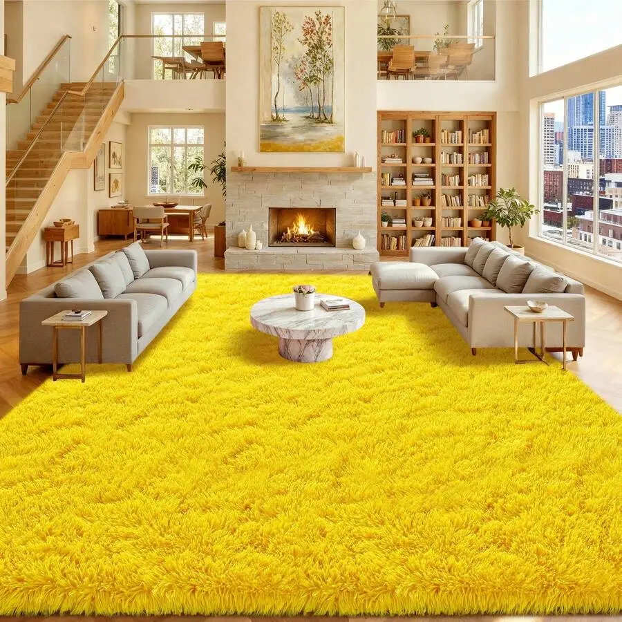 BOOPBEEP Soft Modern Indoor Large Shaggy Rug For Bedroom,Carpet for Living Room Dinning Room Dorm, Home Decoration, Non-Slip Plush Fluffy Area Rugs, Comfy Accent Floor Carpet ,Room Decor