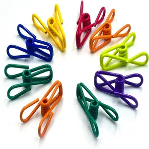 Random Color Snack Clip, 3 Sets/30pcs Practical Multi-functional Steel Clip, Binding Supplies for Sealing Food Packaging, Snack Bag