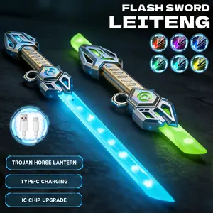 Telescopic lightsaber-7-color LED sword with vibrating sound, suitable for children's birthday and holiday gifts, cool gifts, ideal toys for children.