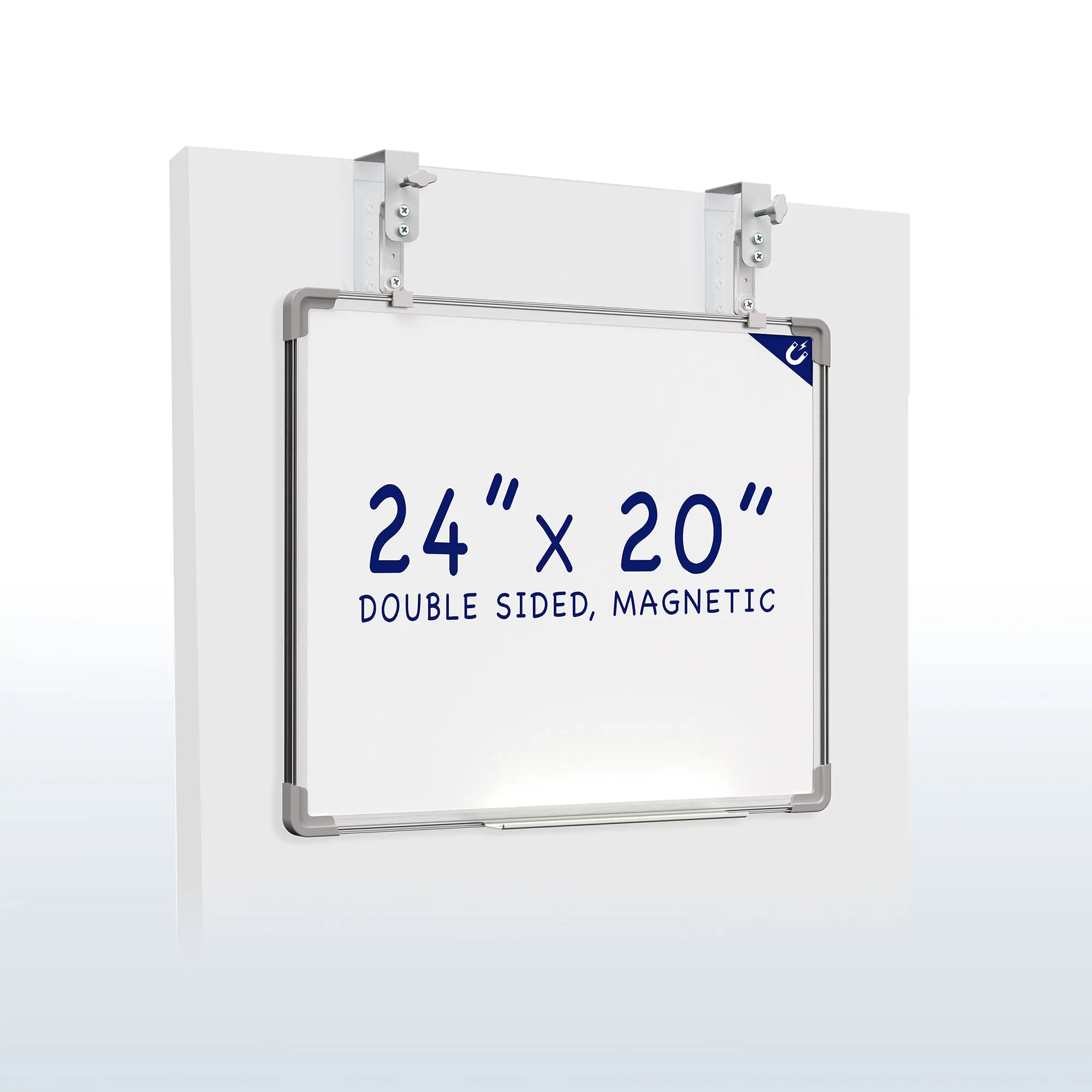 Hanging Whiteboard, 24in x 20in Writing Board, Dry Erase Boards for Office Presentation Supplies, Whiteboard for Wall