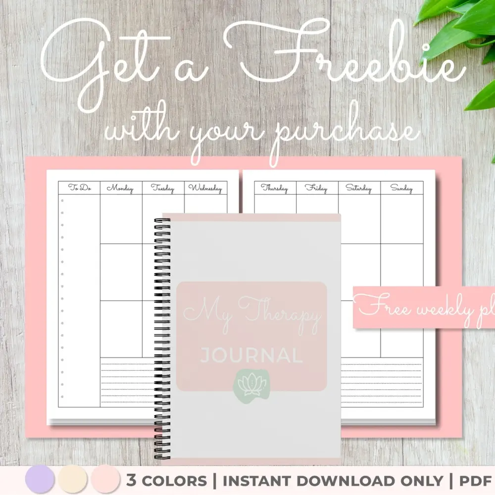 Mental Health Journal - DBT Therapy Worksheets for Anxiety & Depression Relief, Mood Tracker, Gratitude Log, Gratitude Journals & Self-Care Planner, Spiral Bound Planner, Self Improvement Journal