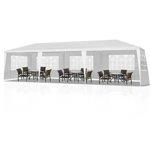 3*9m 5-Sided Iron PE Cloth Spiral Pipe Pergola