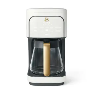 Beautiful 12 Cup Programmable Coffee Maker, White Icing by Drew Barrymore