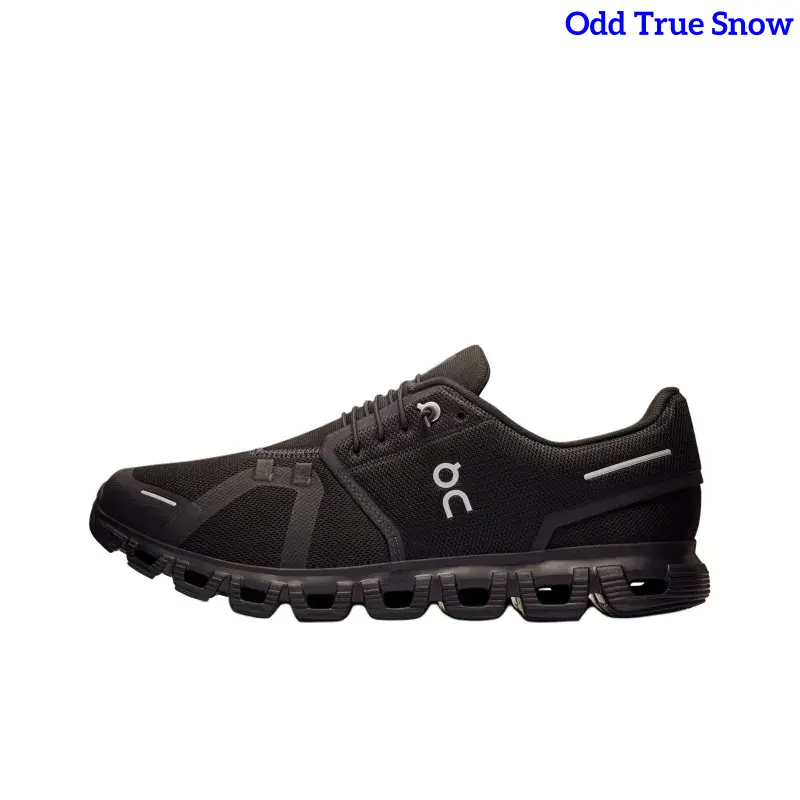 Low Top All Black Athletic Running Sneakers Breathable Stretch Mesh Quick Lock Laces Hollow Flexible Cushion Outsole Lightweight Non Slip Unisex Gym Jogging Daily Outdoor Performance Walking Footwear