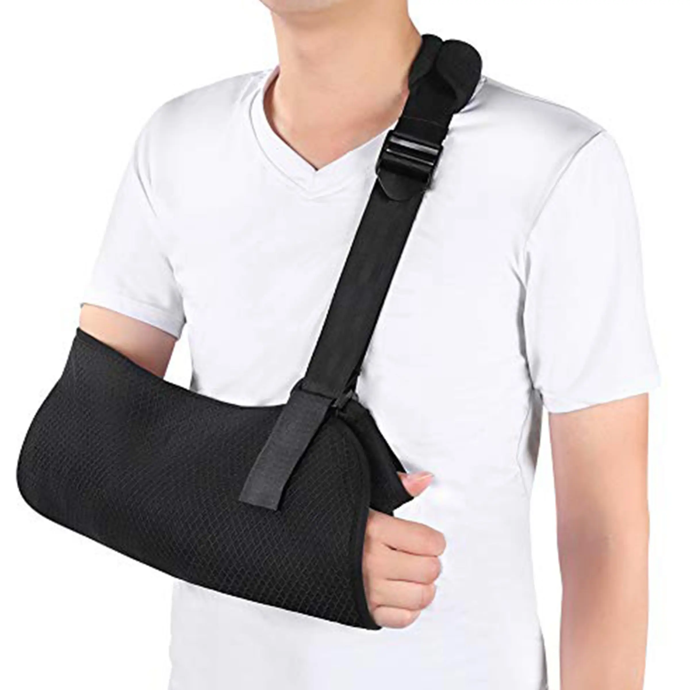 Breathable Mesh Arm Sling, Adjustable Shoulder Straps, Shoulder Brace, Shoulder Reliever, Unisex Adult Support Band, Left and Right Hand Compatible, Arm Sling For Shoulder Injury, Comfortable and Durable