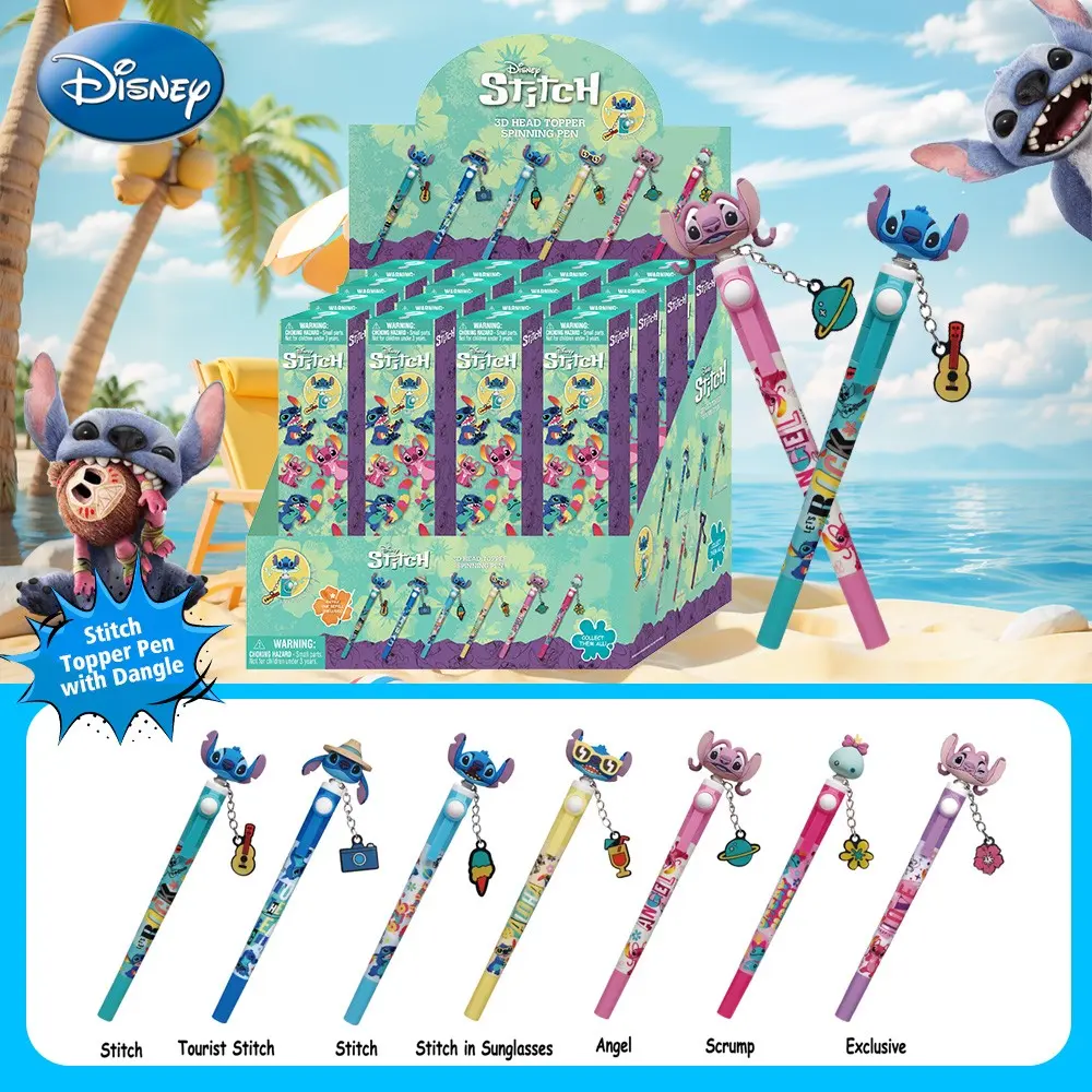 Disney Stitch Officially Licensed Character Ballpoint Pen, Cool Pens, Aesthetic Pens, Smooth Writing Gel Pen, Rollerball Pen, No-Smudge Note-Taking Pens Set