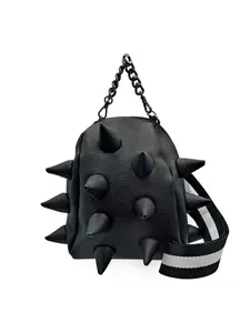 Got Your Black Spike Crossbody Bag - Small Size with Interchangeable Straps and Pockets that Go From Day to Night