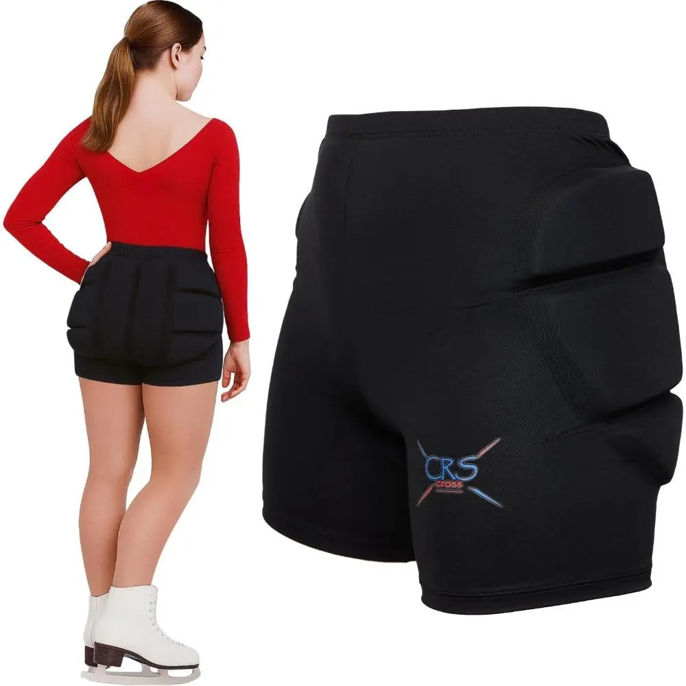 Adult Padded Compression Shorts with 4-Way Stretch Spandex, Hip and Tailbone Impact Pads for Soccer and Active Sports