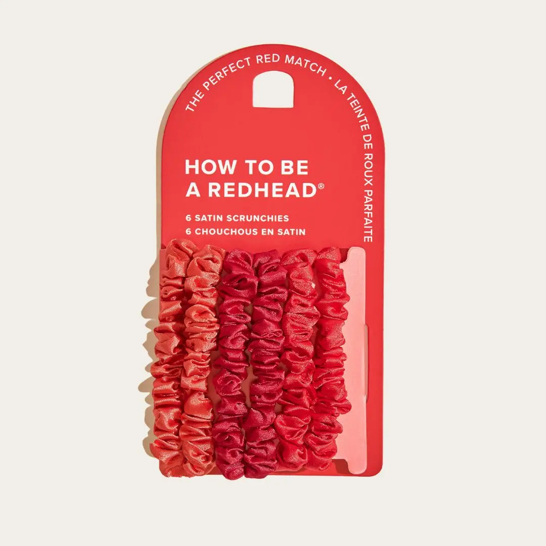 How to be a Redhead Scrunchies - Satin Hair Scrunchies for Redheads (6 Pack)