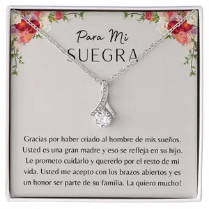 Para Mi Suegra, Regalo Para, Regalo Para Mama de Mi Esposo, Para Dia de Boda, Gift for Mother in Law Spanish, Gracias Suegra, Alluring Beauty Necklace For Mother-in-Law