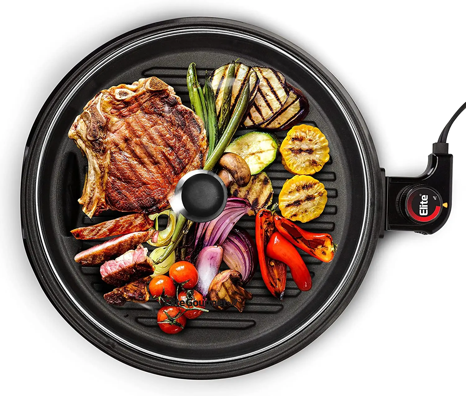 Elite EMG6505G Stainless Steel 12 Inch Electric Indoor Grill