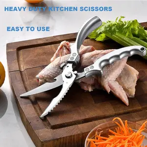 1PCS Poultry Shears Heavy Duty – Kitchen Scissors for Chicken, Meat, Fish & Vegetables – Sharp Stainless Steel Cooking Shears with Ergonomic Non-Slip Handle, Spring-Loaded, Home Cutting