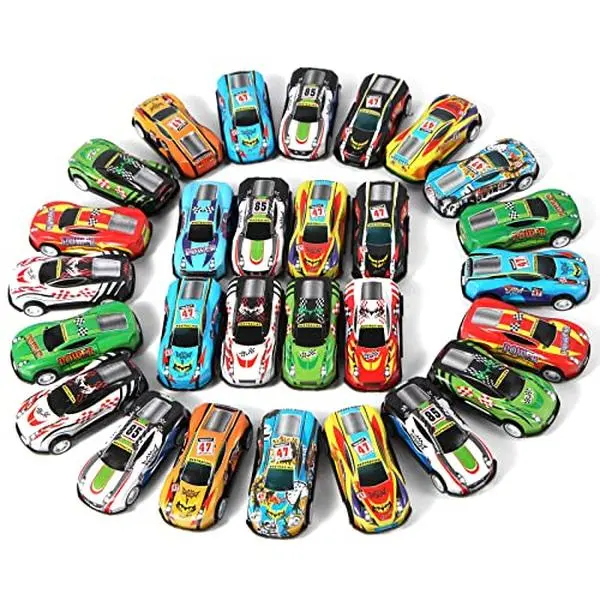 28 Pack Pull Back Cars for Kids, Mini Vehicles Toy Bulk Party Favor Race Cars Toys, Goodie Bag Stuffers, Pinata Fillers for Boys Girls Toddlers
