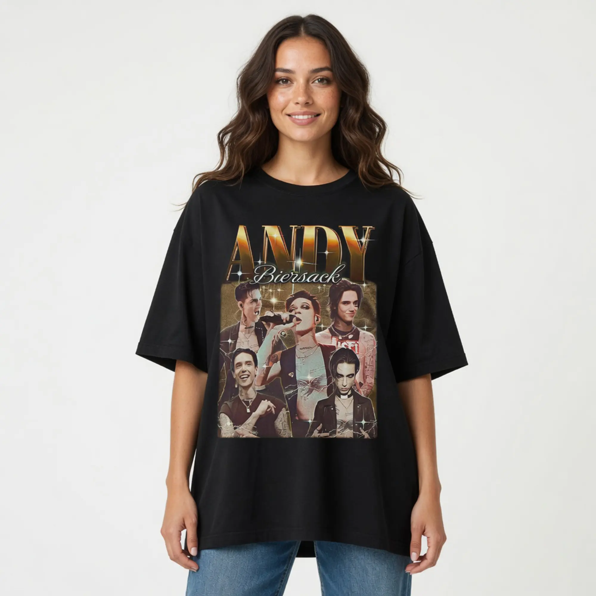 Andy Biersack Vintage Bootleg Shirt, Emo Band Tee, Alternative Rock Graphic T-Shirt, Unisex Streetwear Merch