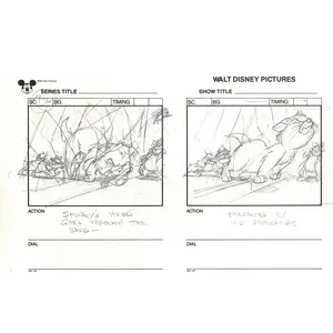 Chip n Dale Rescue Rangers Original Production Animation Storyboard Walt Disney FIRST EPISODE 1988 A94
