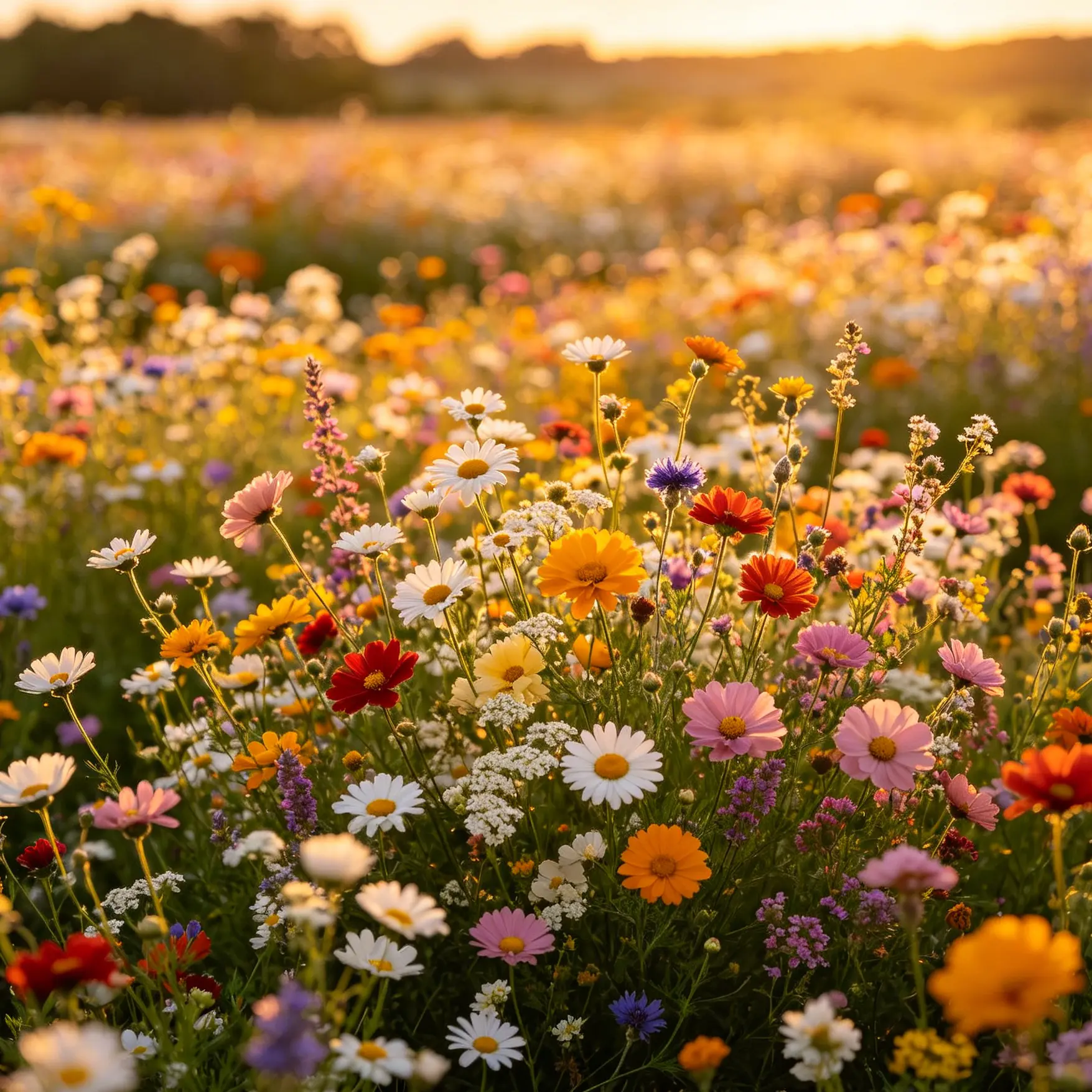 15000PCS Mixed Wildflower Seed Blend Bag Pack, Colorful Easy-to-Grow Seeds for Beginners, Ideal for Pollinator-Friendly Garden Beds, Partial Shade Outdoor Landscaping