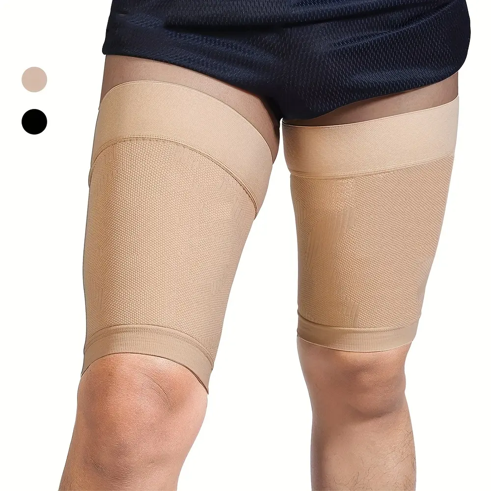 1 Pair  Adjustable Thigh Compression Sleeves - Supportive Groin & Hamstring Sleeve for Men & Women, Breathable Spandex Upper Leg Brace, Hand Wash Only, Sports Support | Pull on Sleeve | Secure Fit Fabric, leg support sleeve Knee Stabilizer