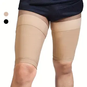 [Thigh Compression Sleeves] Adjustable Thigh Compression Sleeves - 1 Pair Supportive Groin & Hamstring Sleeve for Men & Women, Breathable Spandex Upper Leg Brace, Hand Wash Only, Sports Medicine Support |     Pull on Sleeve |     Secure Fit Fabric