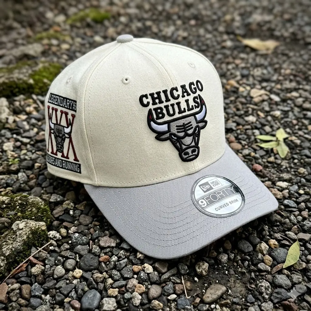 Chicago Bulls New Era Premium Basketball Snapback Hat Embroidered Bull Logo Adjustable Flat Brim Baseball Cap Streetwear Gift for Fans