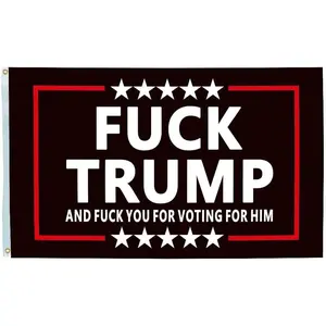 60in x 40in Tapestry Fuck Trump Flag Anti Trump and Fuck You for Voting for Him Flags  Feet Indoor Outdoor Banner