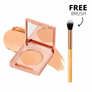 Colored Clay CC Undereye Corrector, comes with matching brush, covers dark circles redness acne and blemishes, hydrating concealer brightens facial tone for women