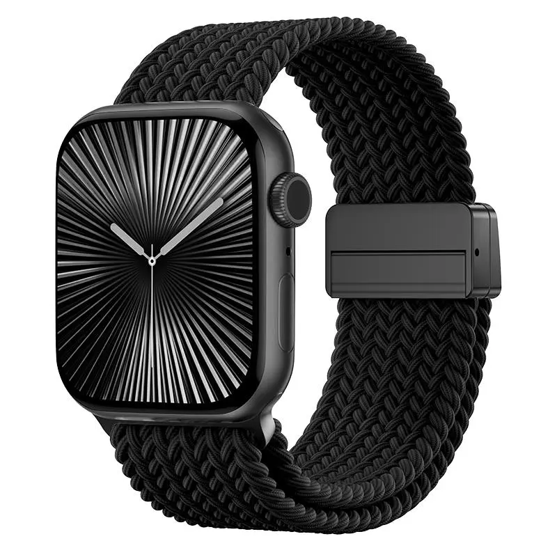 V-MORO Braided Stretch Band for Apple Watch 38mm-49mm, Soft Nylon Magnetic Strap for iWatch Series 1-10, SE & Ultra, Comfortable, Adjustable, Stylish & Durable ComfortableWatchBand AppleWatchBand NylonStrap MagneticStrap StretchyWatchBand