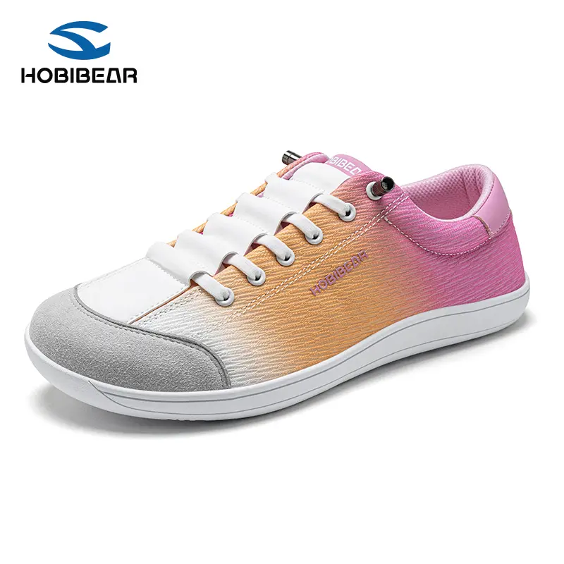 HOBIBEAR Barefoot Shoes - Men's & Women's Casual Trainers, Minimalist Canvas Slip-On Footwear with Wide Toe Box, 0-Drop Sole & Anti-Slip Tread (Barefoot Shoes Women)