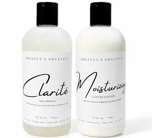 Brianna's Organics Clarité Shampoo Conditioner Sulfate-Free Hair Rosemary Clarifying Formula with Aloe Vera Hydrates Strengthens Soft Nourishes for All Hair Types Paraben-Free Non-Drying