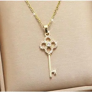 European and American Light Luxury Design Silver Titanium Steel Necklace for Women Ins Trend Niche Versatile Internet Celebrity Necklace High-end Choker