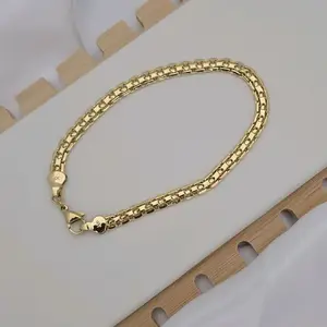 888 brazalete unisex gold plated