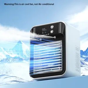 3-In-1 Air Cooler with 2 Speed Mist Fan, Built-In 3000mah Battery, Compact Cooler for Travel, Office, Living Room, Bedroom, Rechargeable Mist Fan