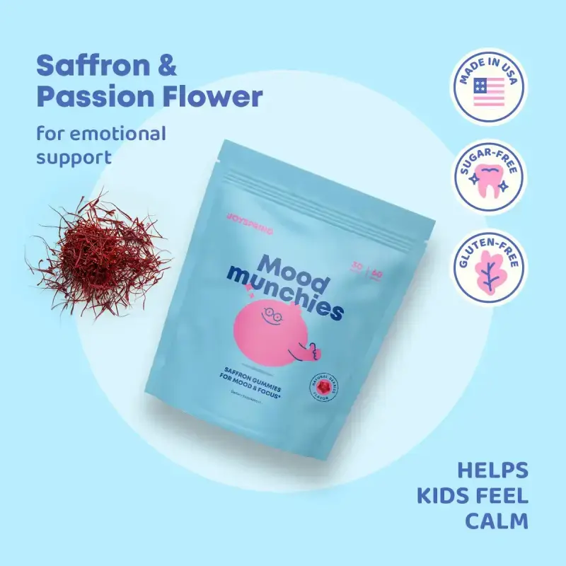 JoySpring Saffron Mood Munchies Gummies – Plant-Based Saffron Formula for Daily Wellness Designed to Support Mood and Focus
