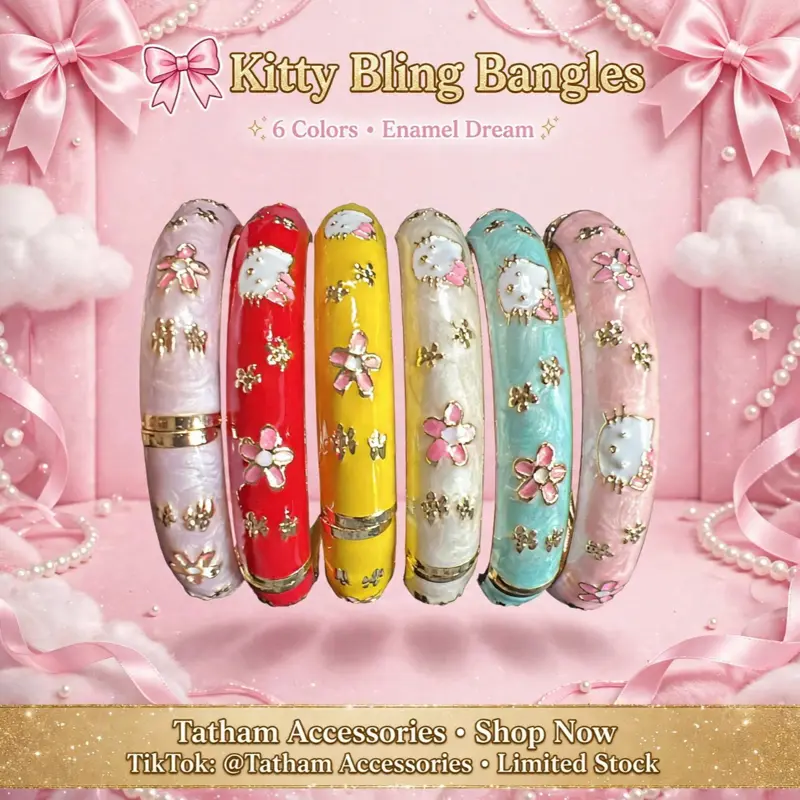 Kitty Bling SMALL  Bangles  fits size 4 & 5 ONLY 1pc