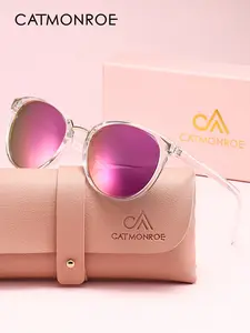 CATMONROE Light Luxury High-end Polarized Sunglassesunisex TAC Lenses Cat's Eye Frame, Fashionable Decoration Daily Wear Fishing/Camping/UV400 Windproof Dustproof UV Resistant Glare Reducing Brand Packaging Gift Excellent Sunglasses Stylish Glasses