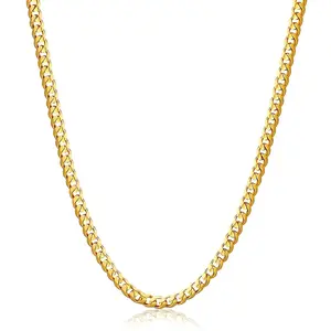 18K Gold Cuban Link Chain Necklace for Men & Women | Tarnish Free Stainless Steel | Everyday Layering Jewelry