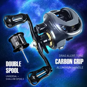 Baitcasting Reel 7.3:1 HS Gear Ratio Aluminum Double Spool Carbon Grip Metal BFS Micro Fresh Seawater Fishing Coil