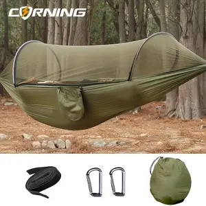 Ultra-Light Camping Hammock with Mosquito Net, Auto Setup, 360° Breathable, 200kg Capacity, Ideal for Outdoor Adventures