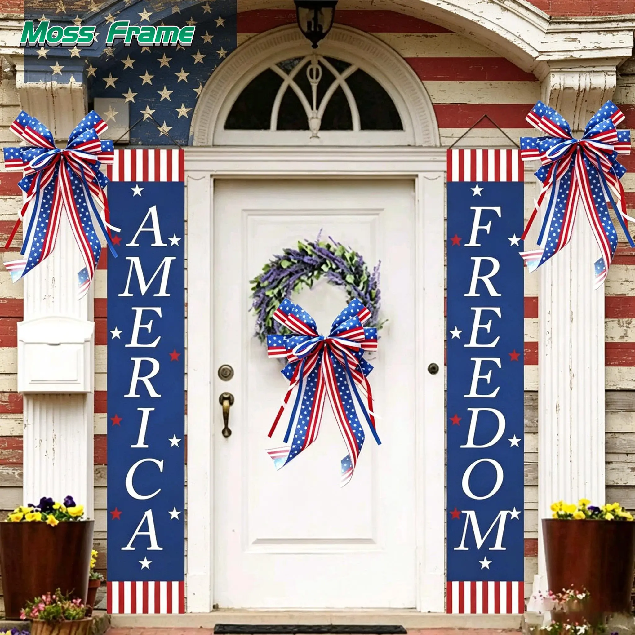 Commemorative Bows - National Day Decorative Flag Bows, Martyrs' Memorial Day Ribbons for Decoration
