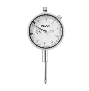 Dial Test Indicator 0.001 Inch Accuracy - 0-1" Range - Large Dial - Internal/External Measurement - Runout, Flatness & Bore Inspection No Tray 0-1 inch