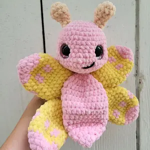 Hand-Crocheted Butterfly Snuggler Plushie