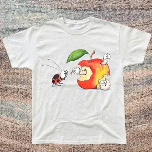 Heavy Cotton Graphic Baby Tee – Y2K Vintage Cartoon Aesthetic Top
